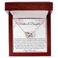 Mother and Daughter Interlocking Hearts Necklace - I Love You