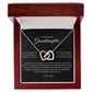 To My Beautiful Granddaughter Interlocking Hearts Necklace