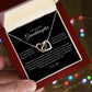To My Beautiful Granddaughter Interlocking Hearts Necklace