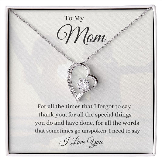 To My Mom Forever Love Necklace