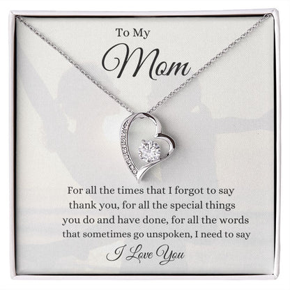 To My Mom Forever Love Necklace