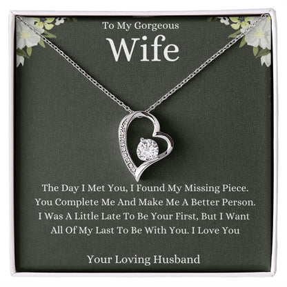 To My Gorgeous Wife Forever Love Necklace