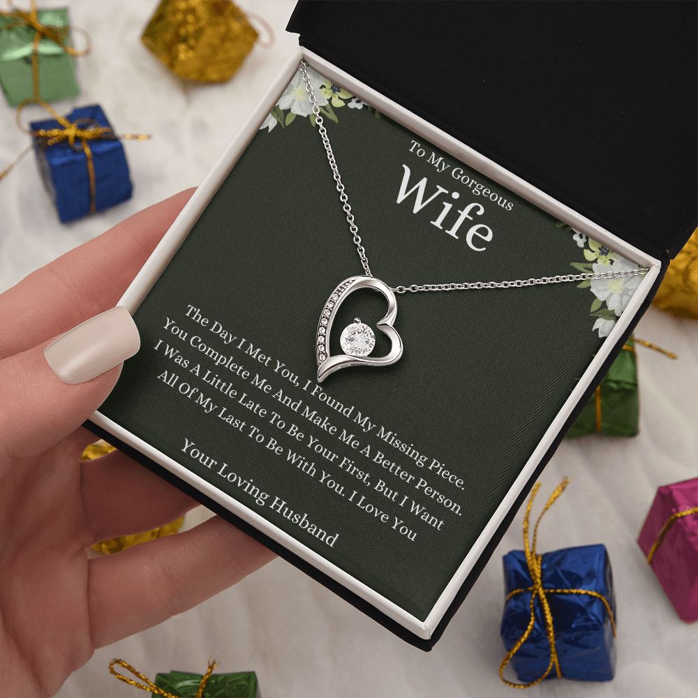 To My Gorgeous Wife Forever Love Necklace
