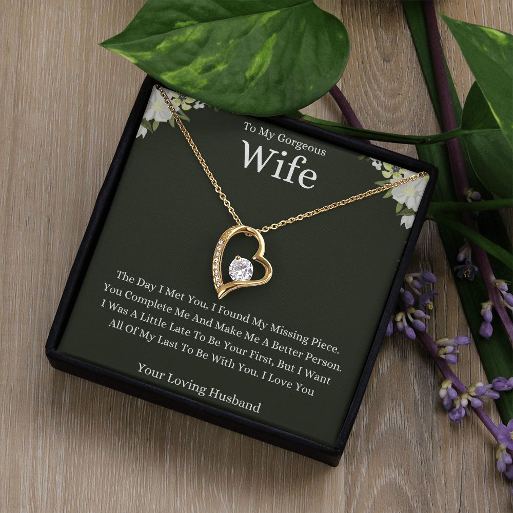 To My Gorgeous Wife Forever Love Necklace