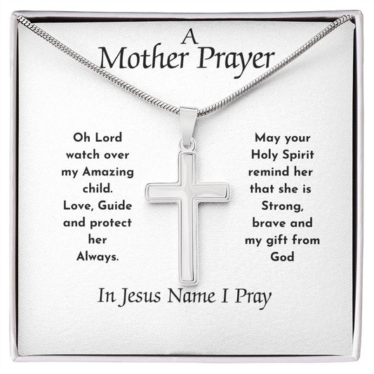A Mother Prayer Cross Necklace